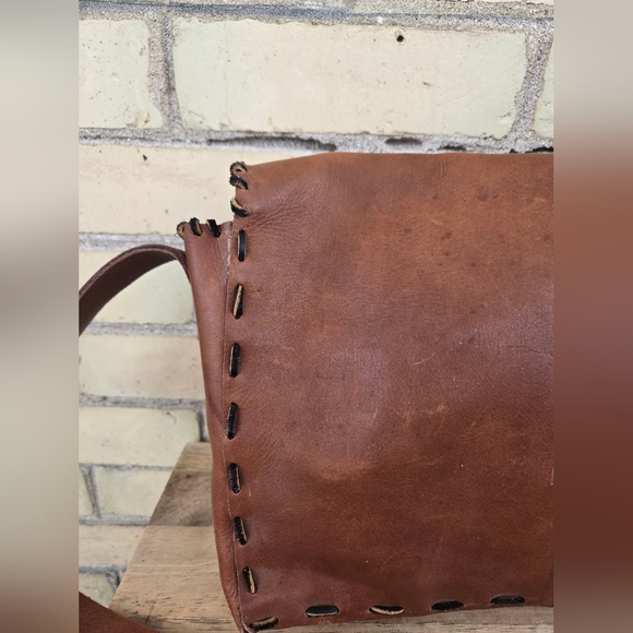 Vintage Handmade Leather Messenger Bag - Picture 15 of 16